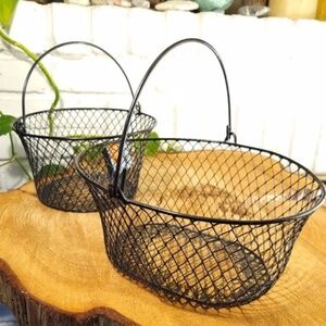 Set of 2 Coated Wire Baskets